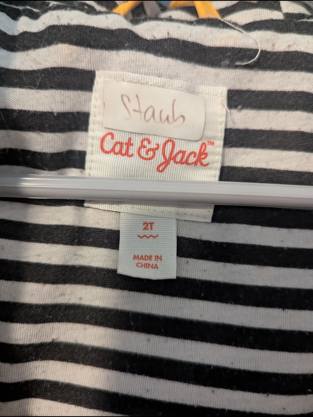 Cat & Jack Toddler Yellow Rain Jacket with Striped Lining
